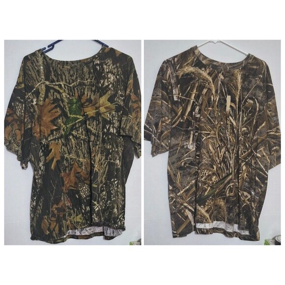 GAME WINNER MENS XL CAMOUFLAGE T SHIRT LOT WETLANDS AND FOREST CAMO - Picture 1 of 8